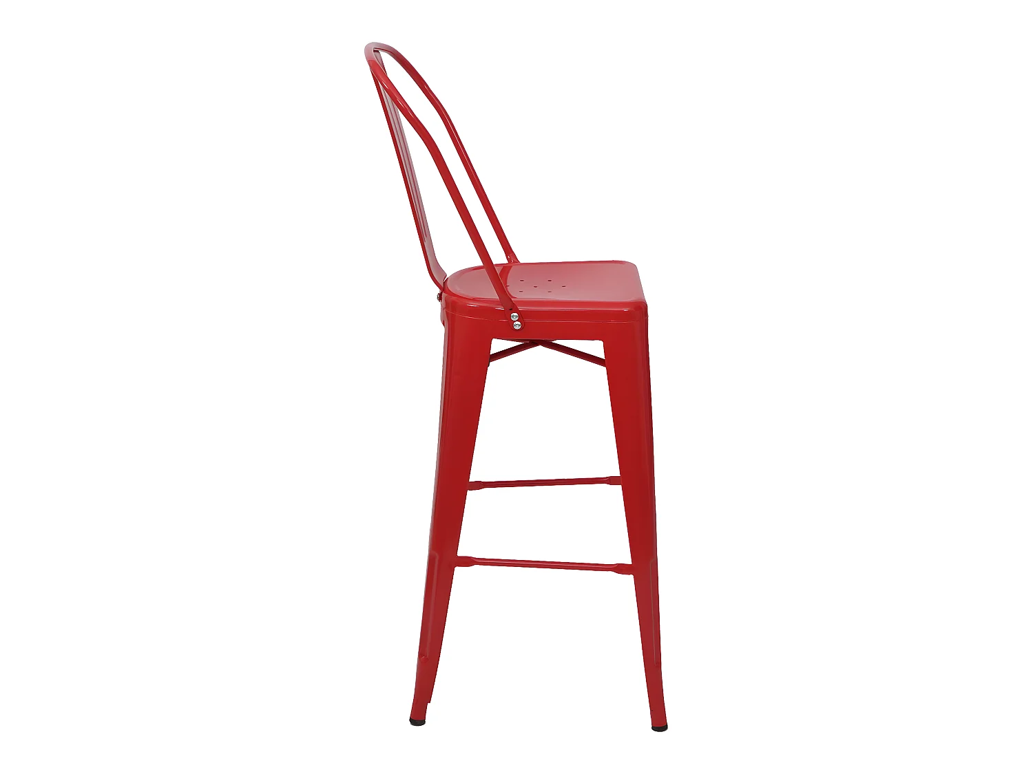 Tabouret de bar MCW-A73 Métal,  rouge