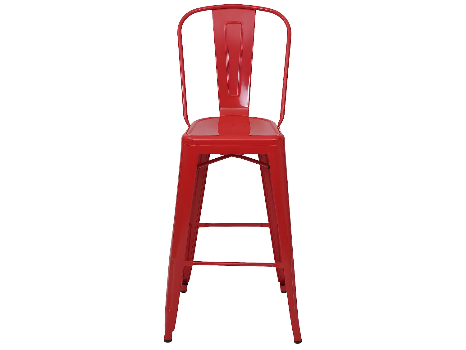Tabouret de bar MCW-A73 Métal,  rouge