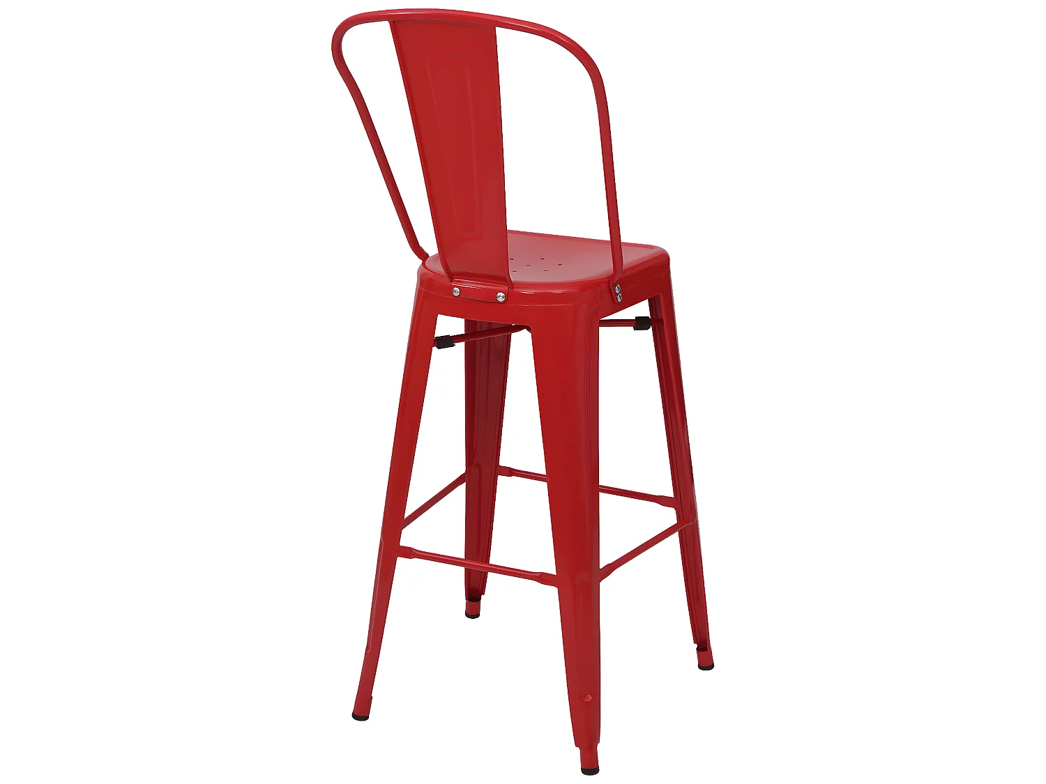 Tabouret de bar MCW-A73 Métal,  rouge