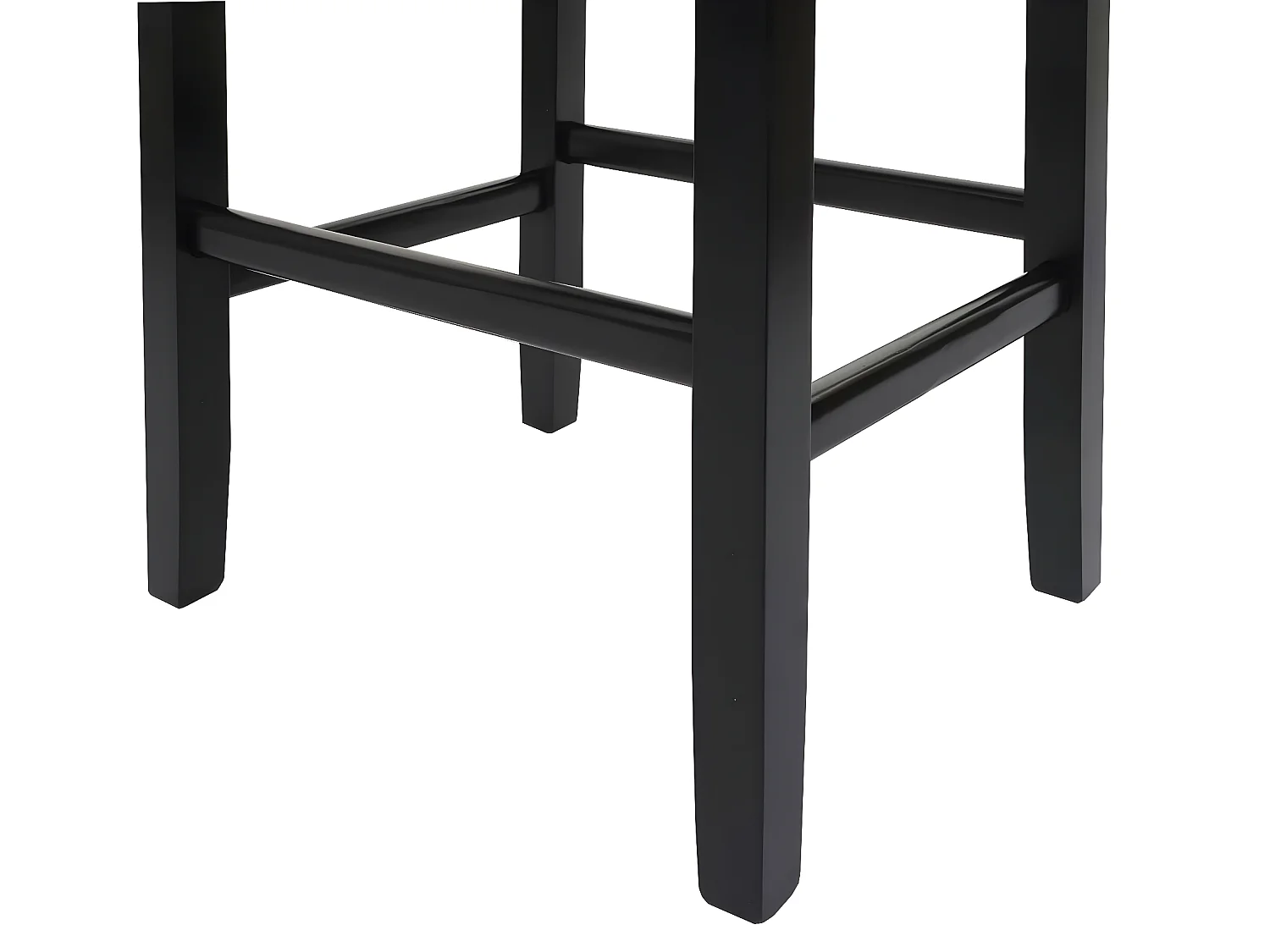 Tabouret de bar MCW-C33,  brun, pieds foncés, cuir