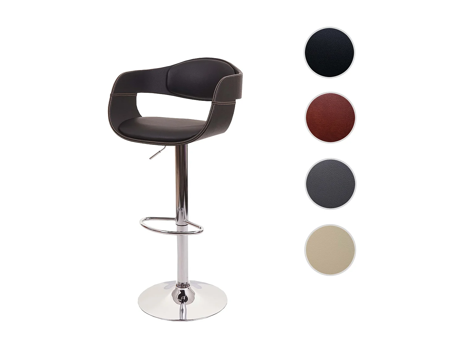 Stołek barowy MCW-A47b,  czarny