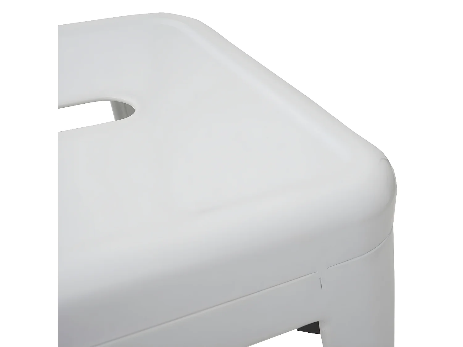 Tabouret de bar MCW-A73 Métal empilable,  blanc