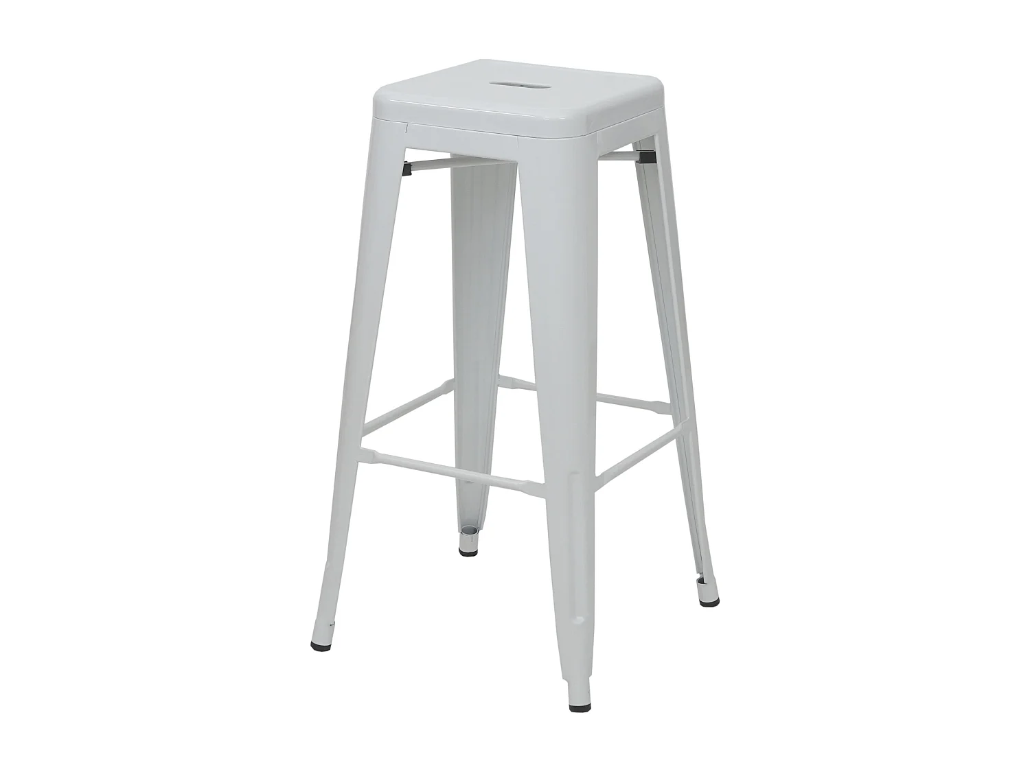 Barhocker MCW-A73 Metall stapelbar, Weiß