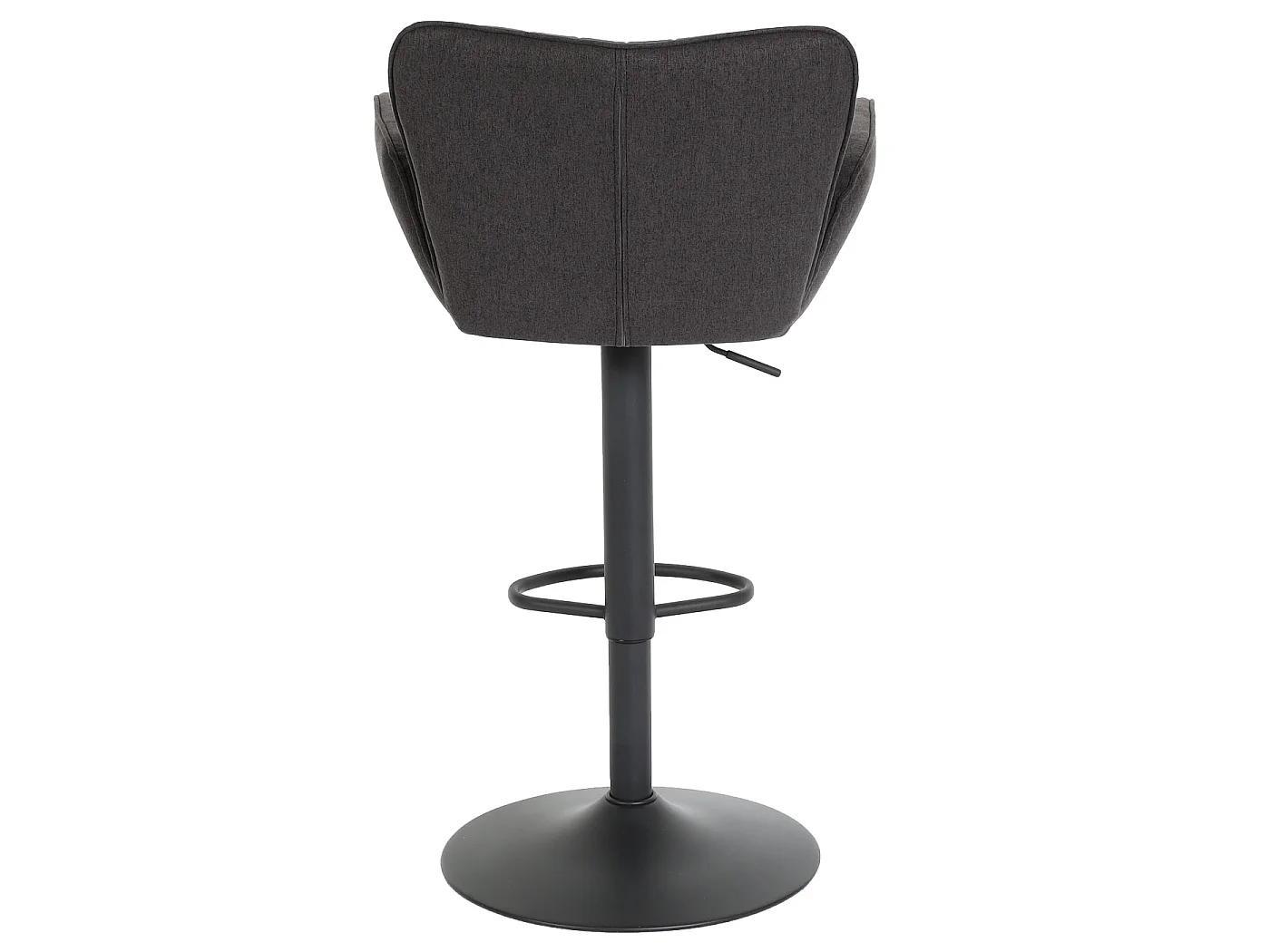 Tabouret de bar MCW-M67 (lot de 2),  gris foncé pied noir