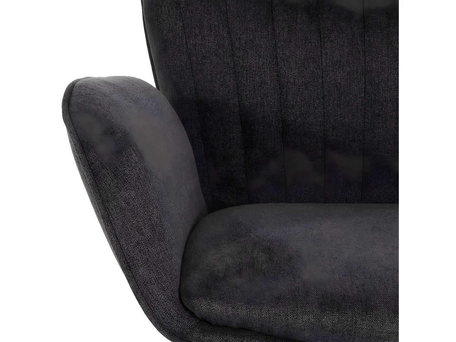 Barhocker MCW-M67 (2er-Set), Dunkelgrau Fuß schwarz