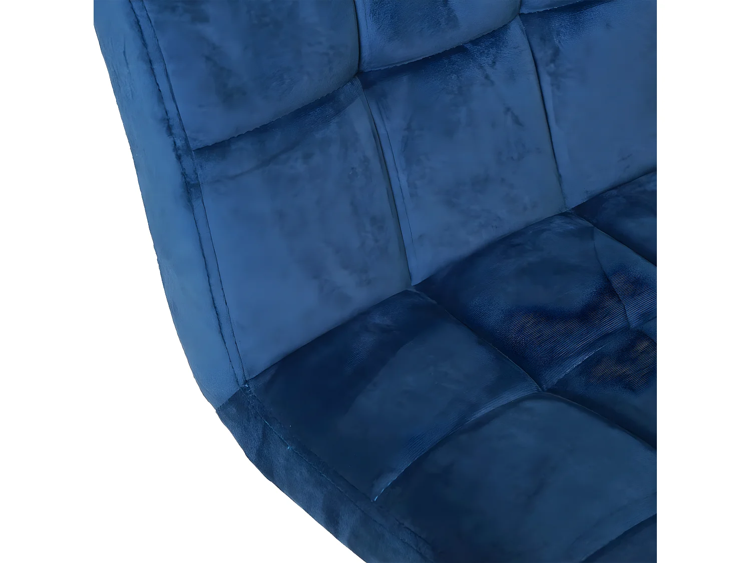 Stołek barowy MCW-G87 (zestaw 2 szt.),  aksamitny petrol-niebieski, czarna podstawa