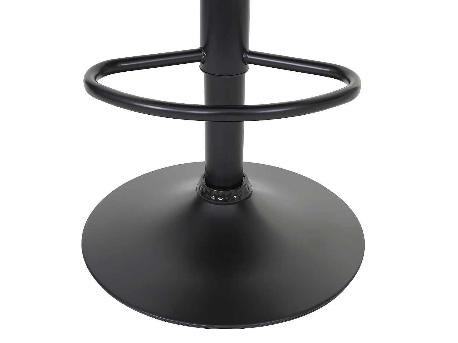 Tabouret de bar MCW-G87 (lot de 2),  velours pétrole, pied noir