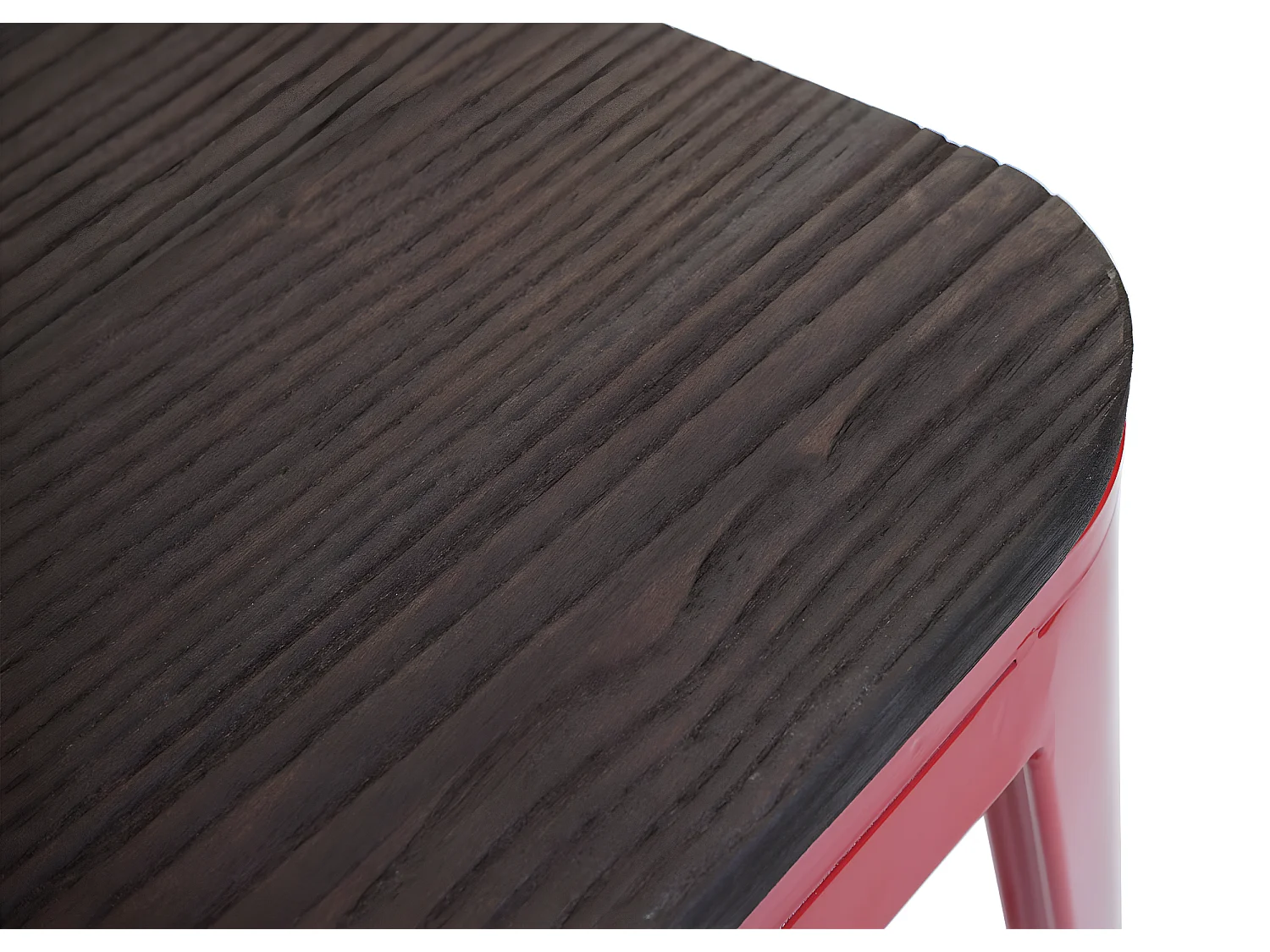 Barkruk MCW-A73 incl. houten zitting,  rood