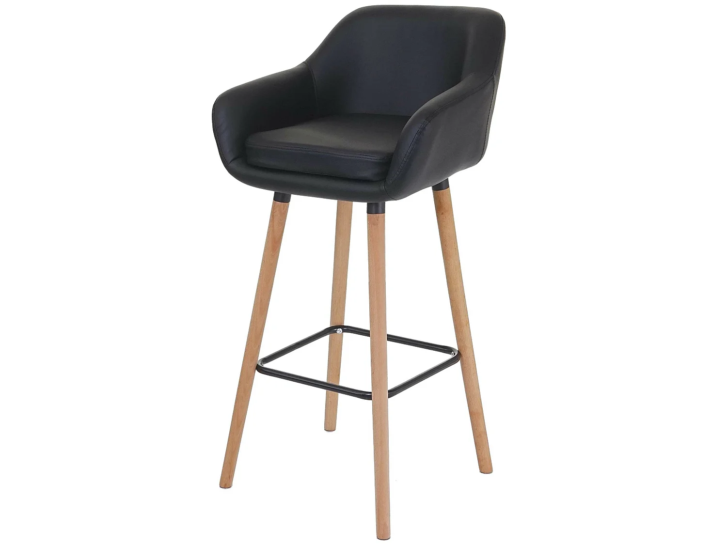 Barkruk Vaasa T381,  kunstleer, zwart