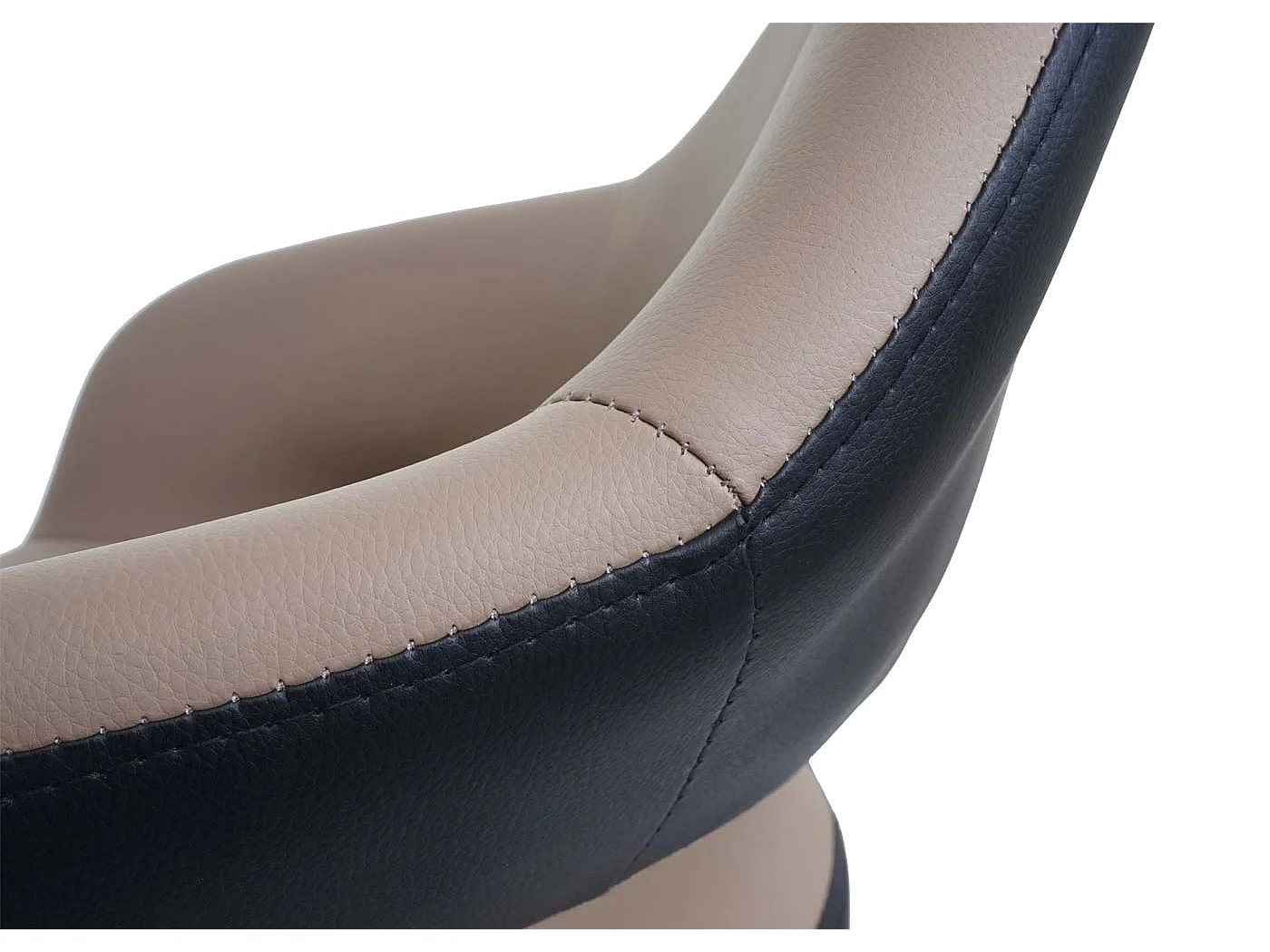 Tabouret de bar MCW-F16 (lot de 2),  taupe-noir