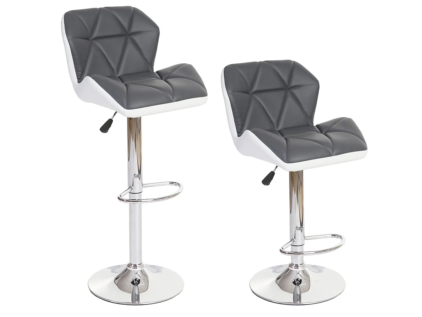 Taburete de bar MCW-A92 (set de 2),  gris