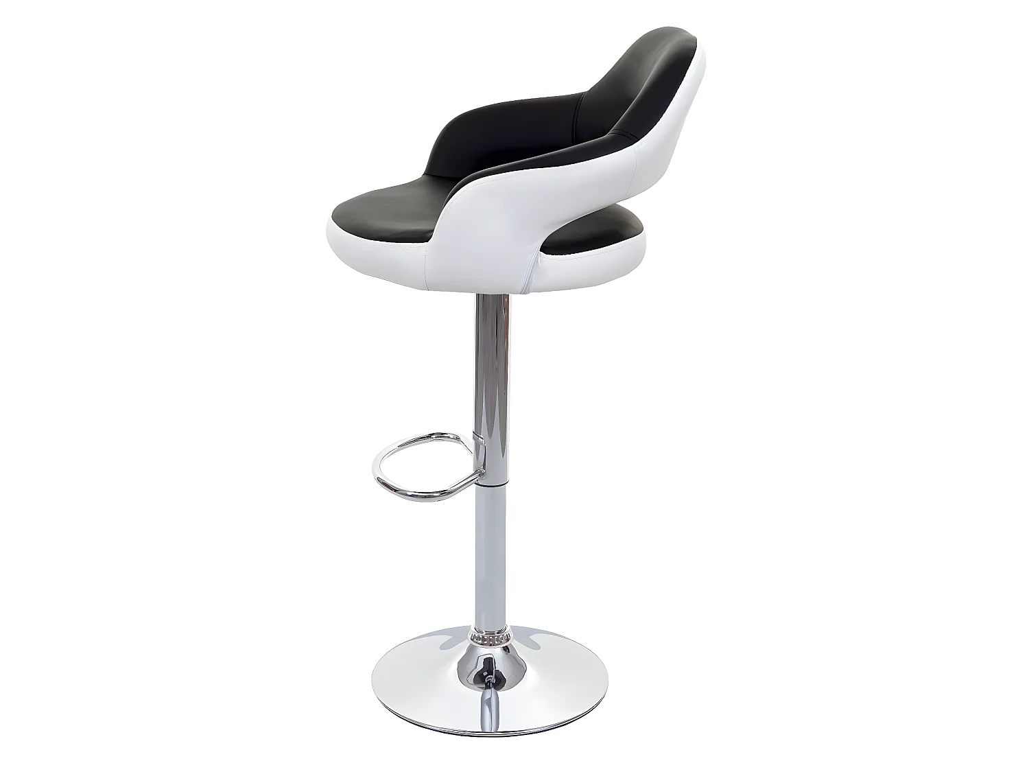 Barkruk MCW-F16 (set van 2),  zwart-wit