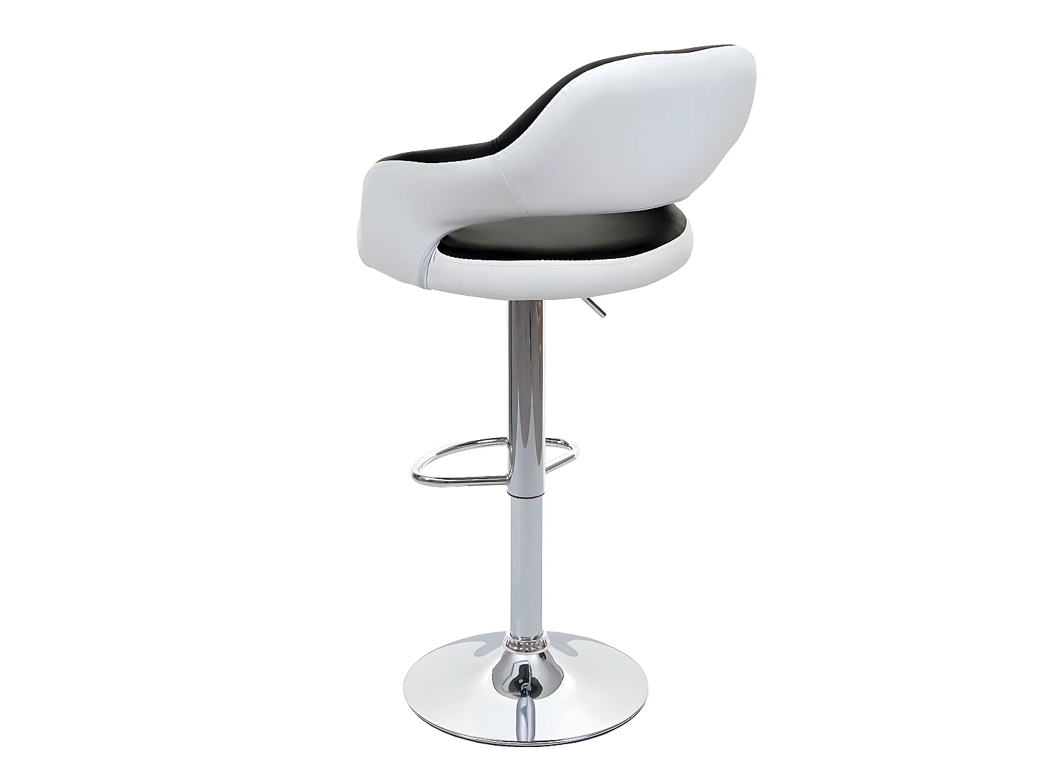 Barkruk MCW-F16 (set van 2),  zwart-wit