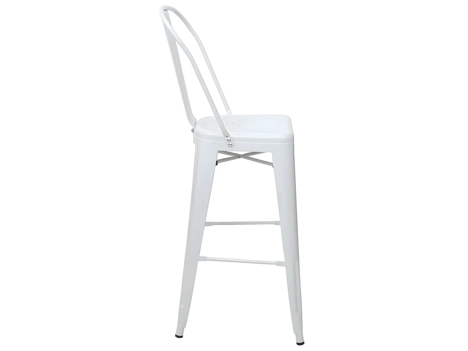 Barkruk MCW-A73 metaal (set van 4),  wit