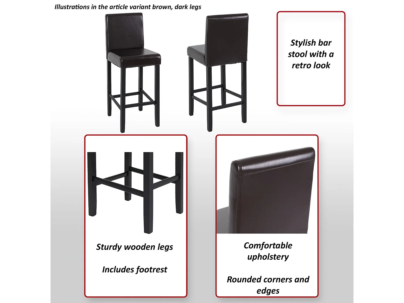 Coppia sgabelli alti bar lounge eleganti con poggiapiedi Vicenza pelle ~ avorio gambe chiare