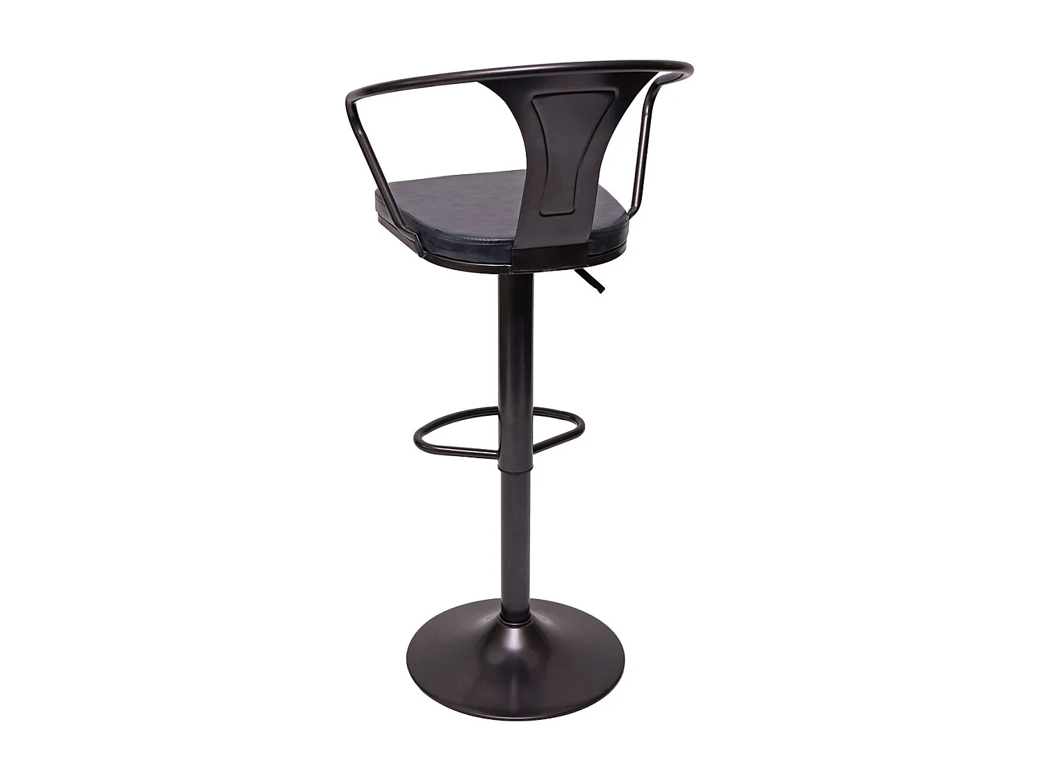 Barkruk MCW-H10b (set van 2),  vintage zwart-grijs