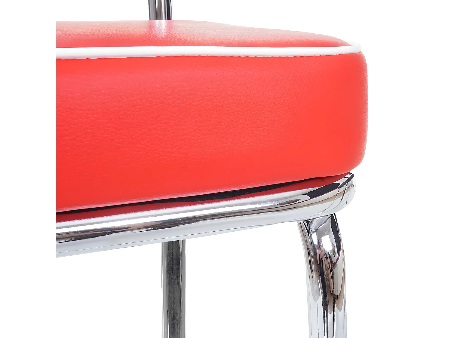 Tabouret de bar Akita (lot de 2),  rouge / blanc