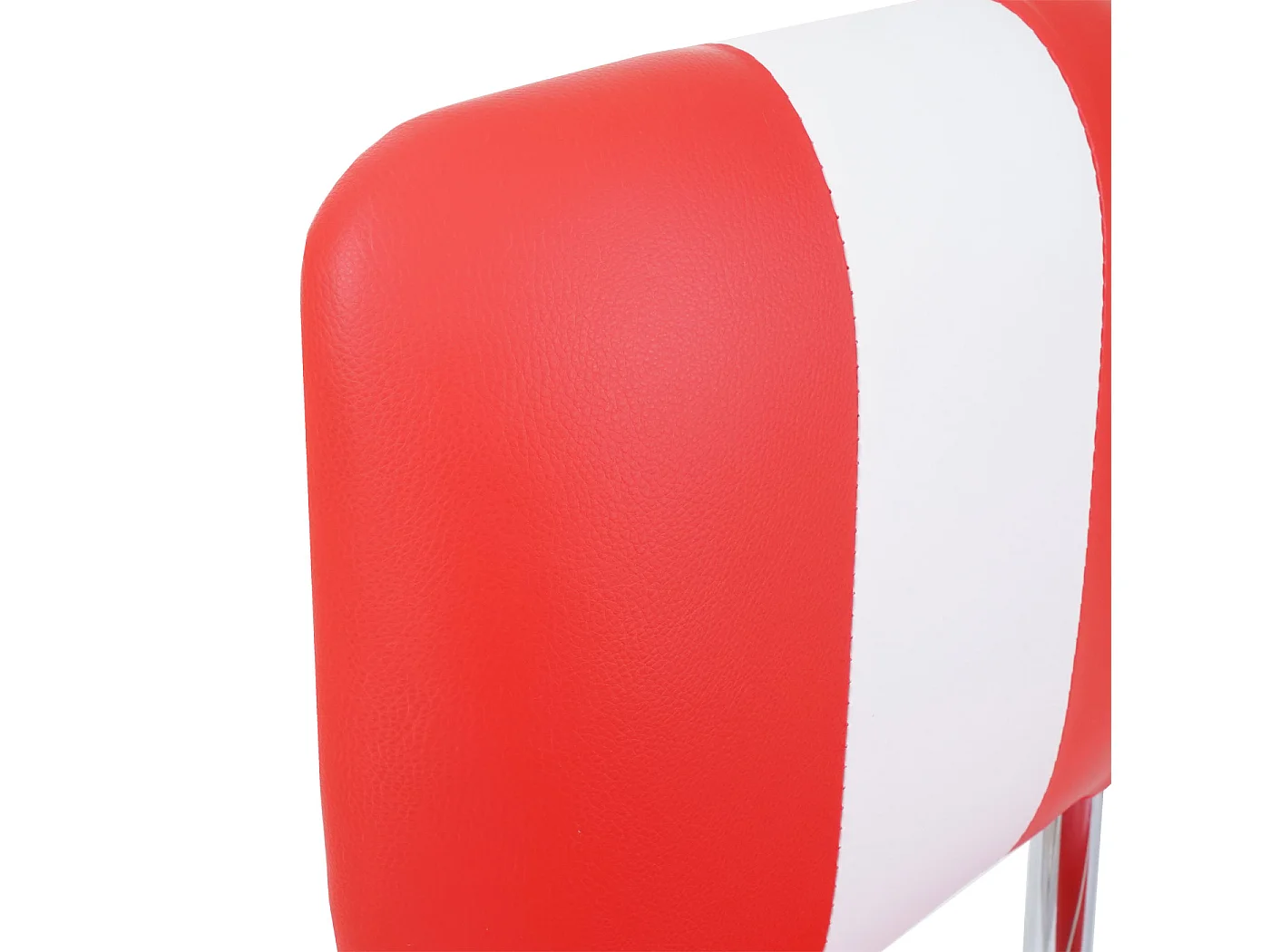Tabouret de bar Akita (lot de 2),  rouge / blanc