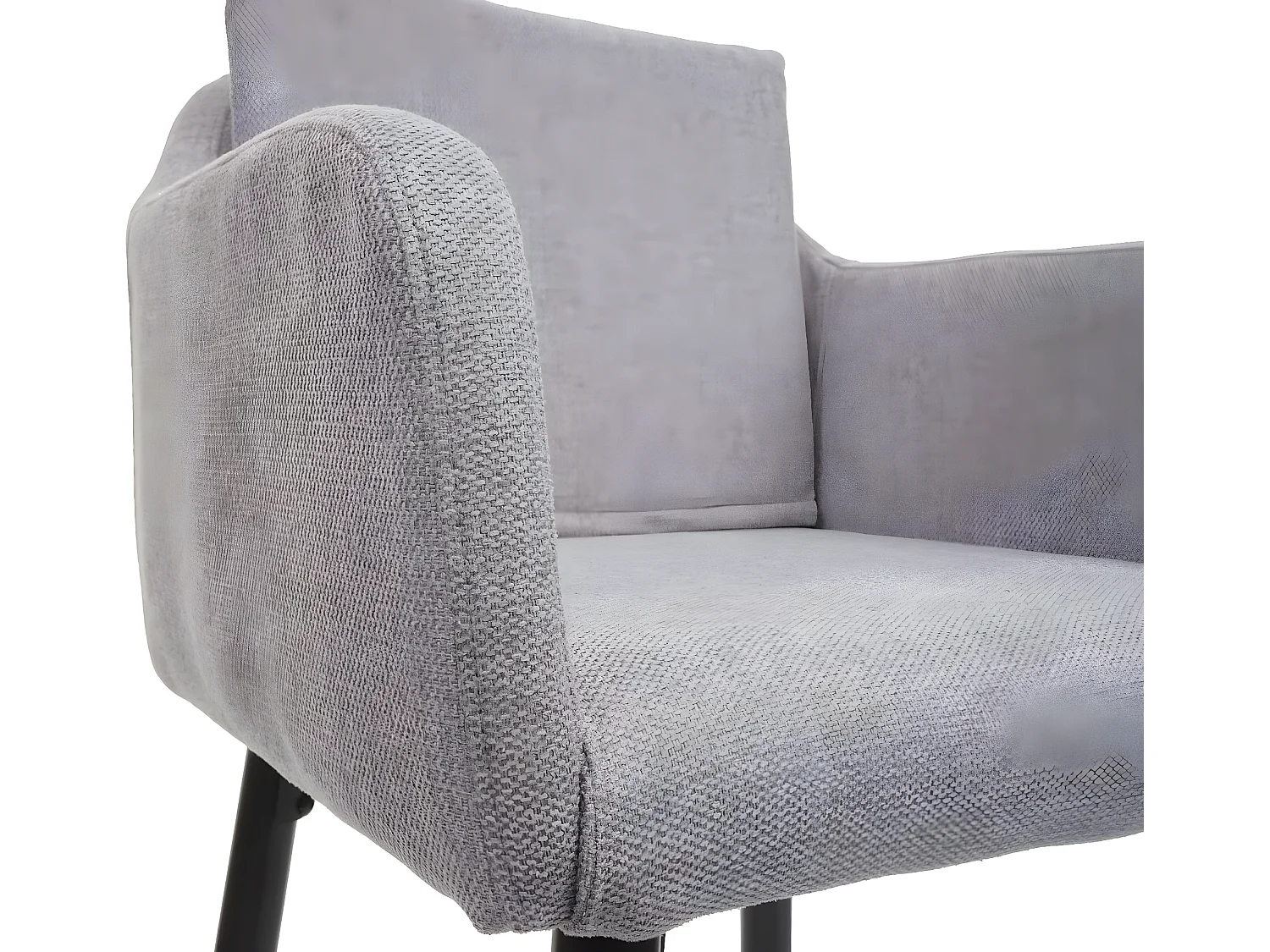 Stołek barowy MCW-H93 (zestaw 2 szt.),  tkanina/tekstylia jasnoszary