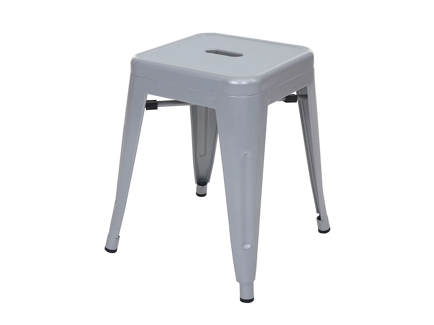 6x Tabouret MCW-A73 Métal,  gris