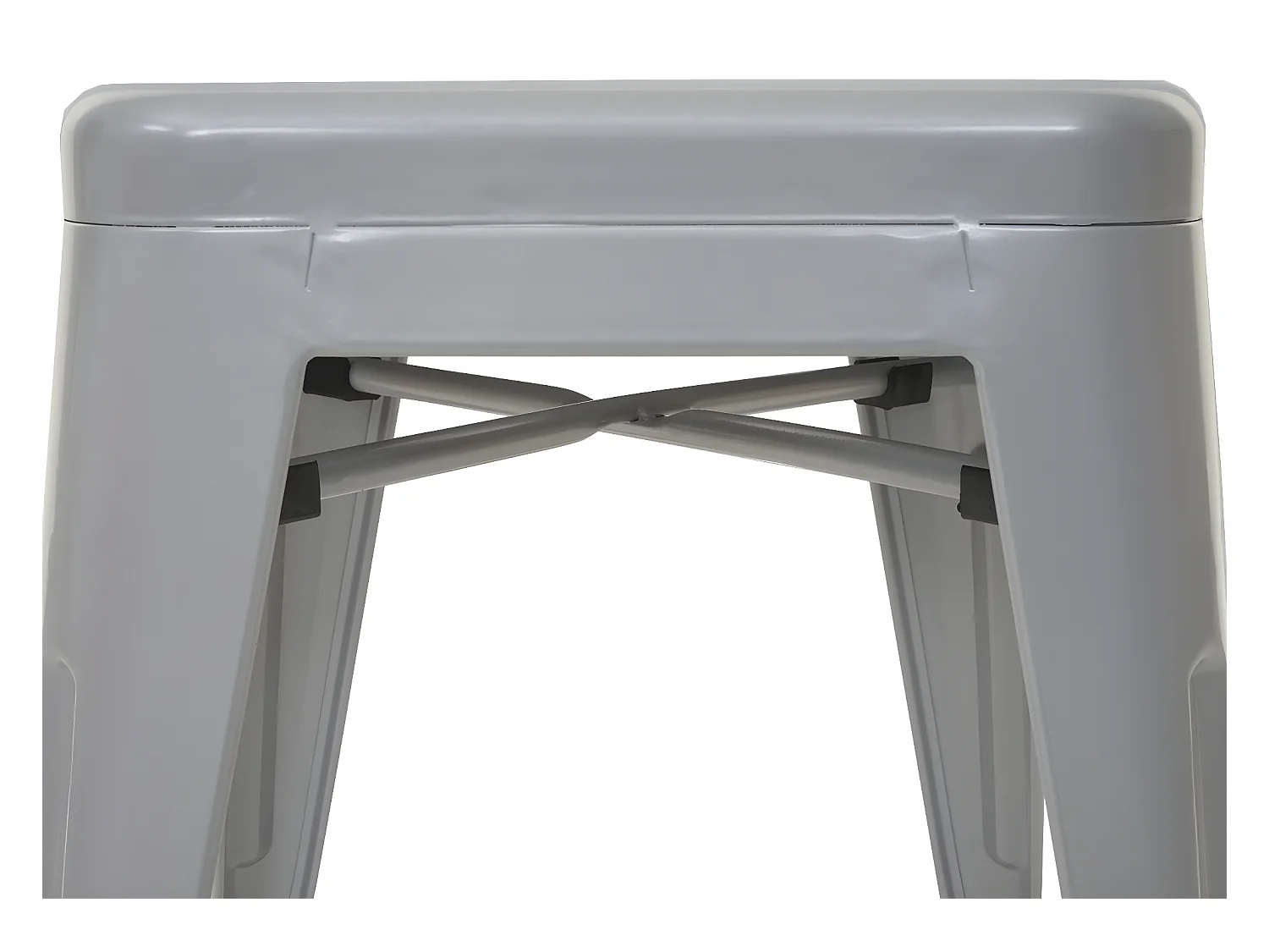 6x Tabouret MCW-A73 Métal,  gris