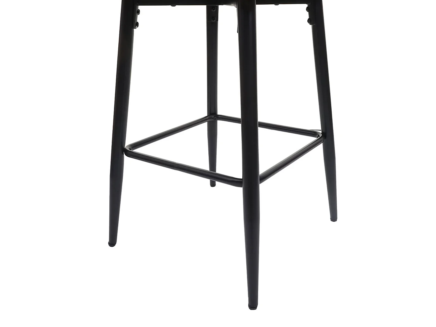 Taburete de bar MCW-H93 (juego de 2),  imitación de cuero negro