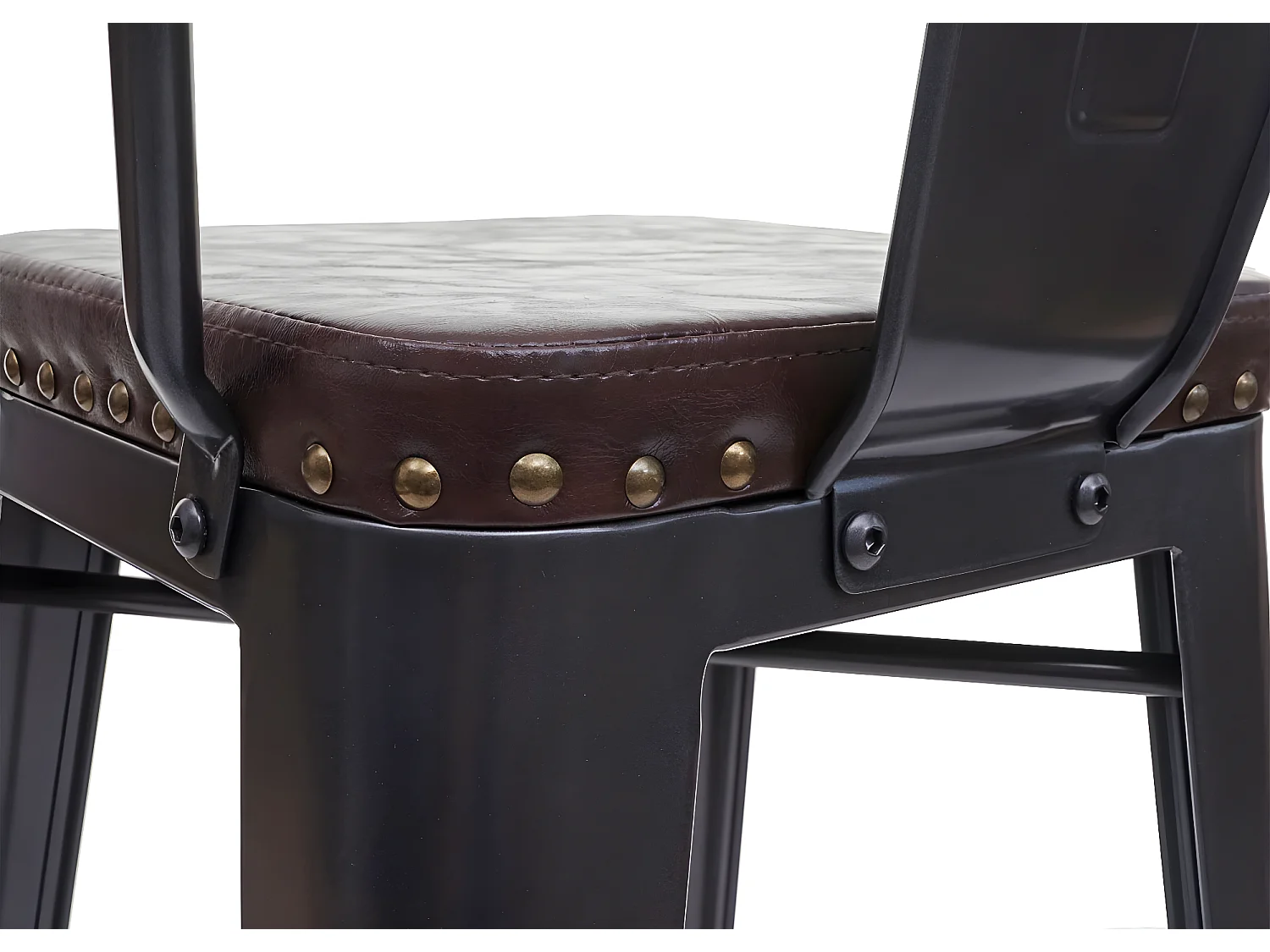 Barkruk MCW-H10c (set van 2),  zwart-bruin