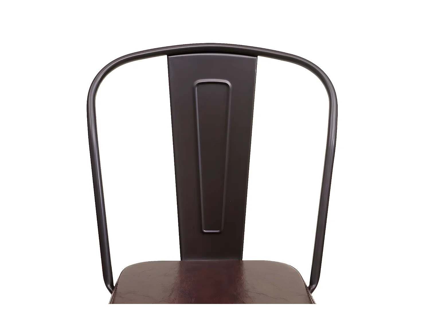 Set 2x sgabelli design industriale MCW-H10c acciaio verniciato ecopelle marrone