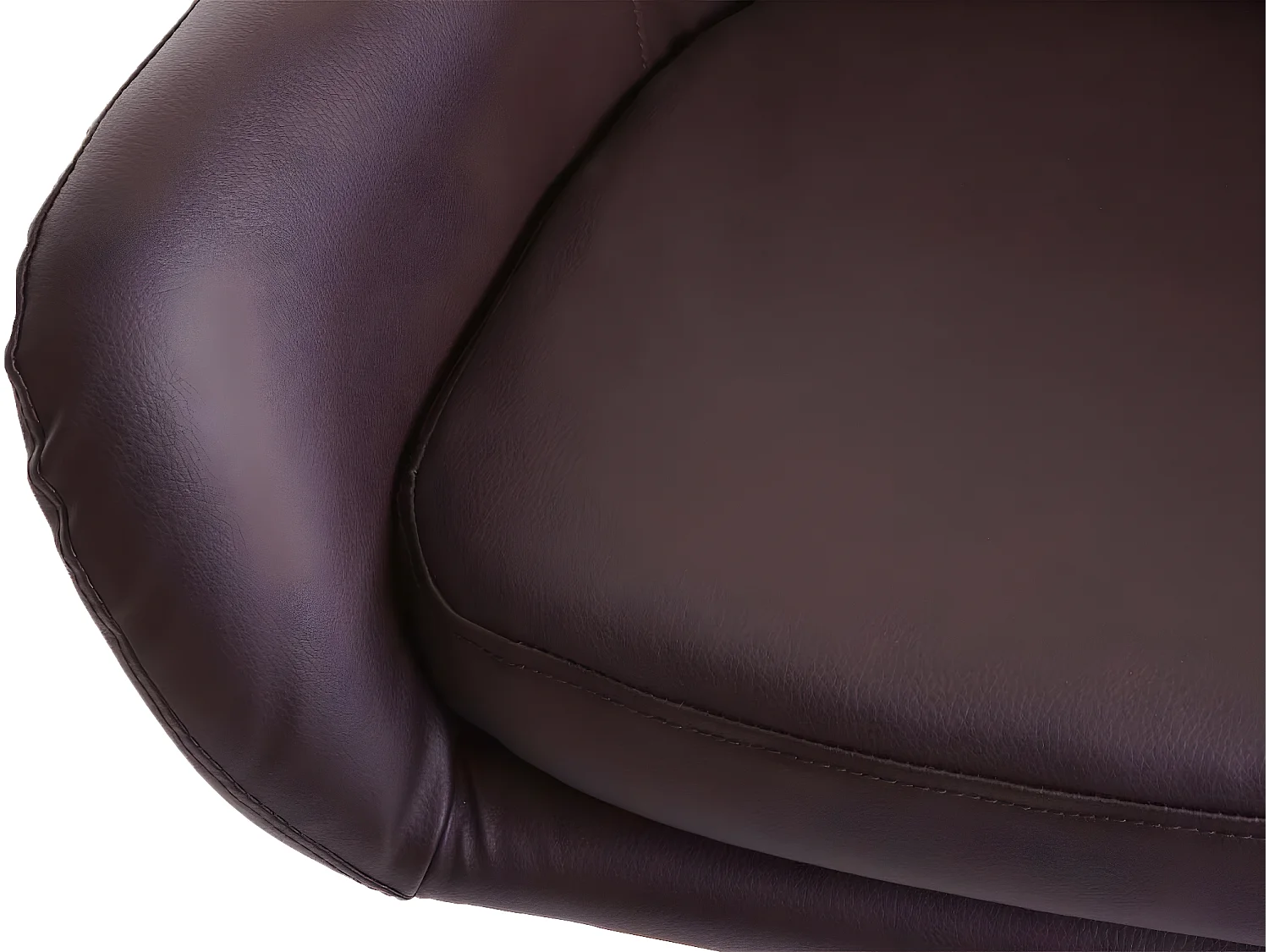 Tabouret de bar Vaasa T381,  simili cuir, marron