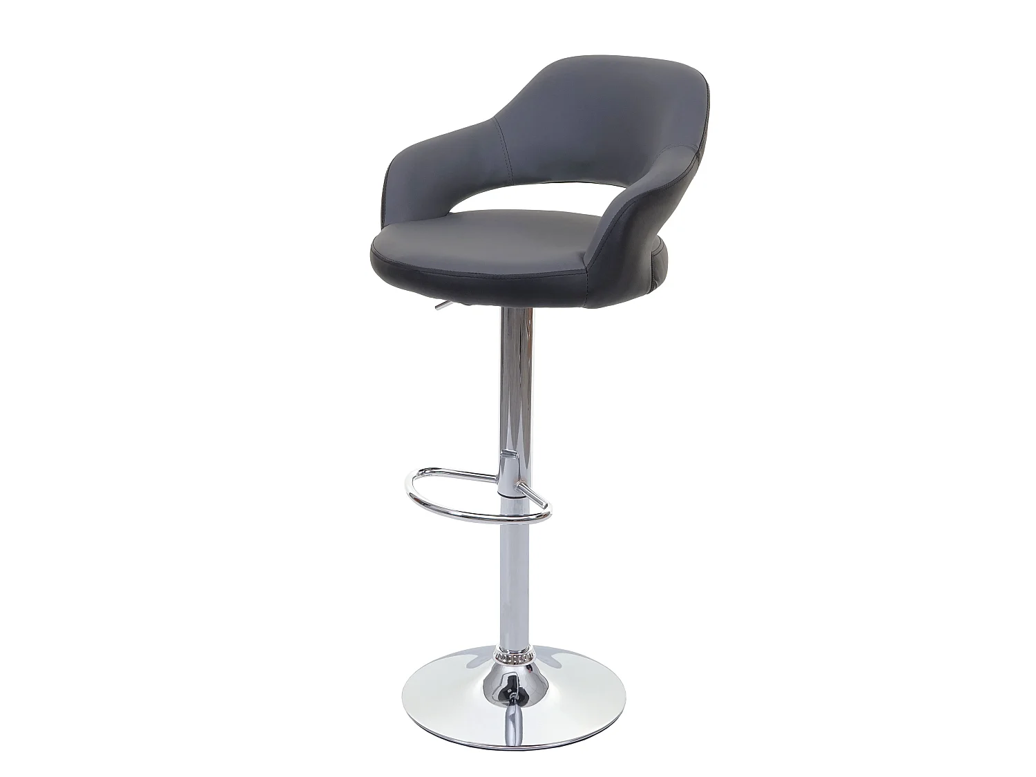 Tabouret de bar MCW-F16,  gris-noir