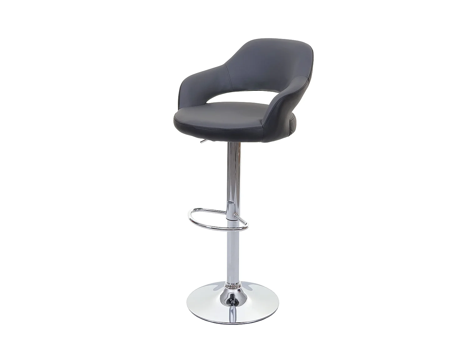 Tabouret de bar MCW-F16,  gris-noir
