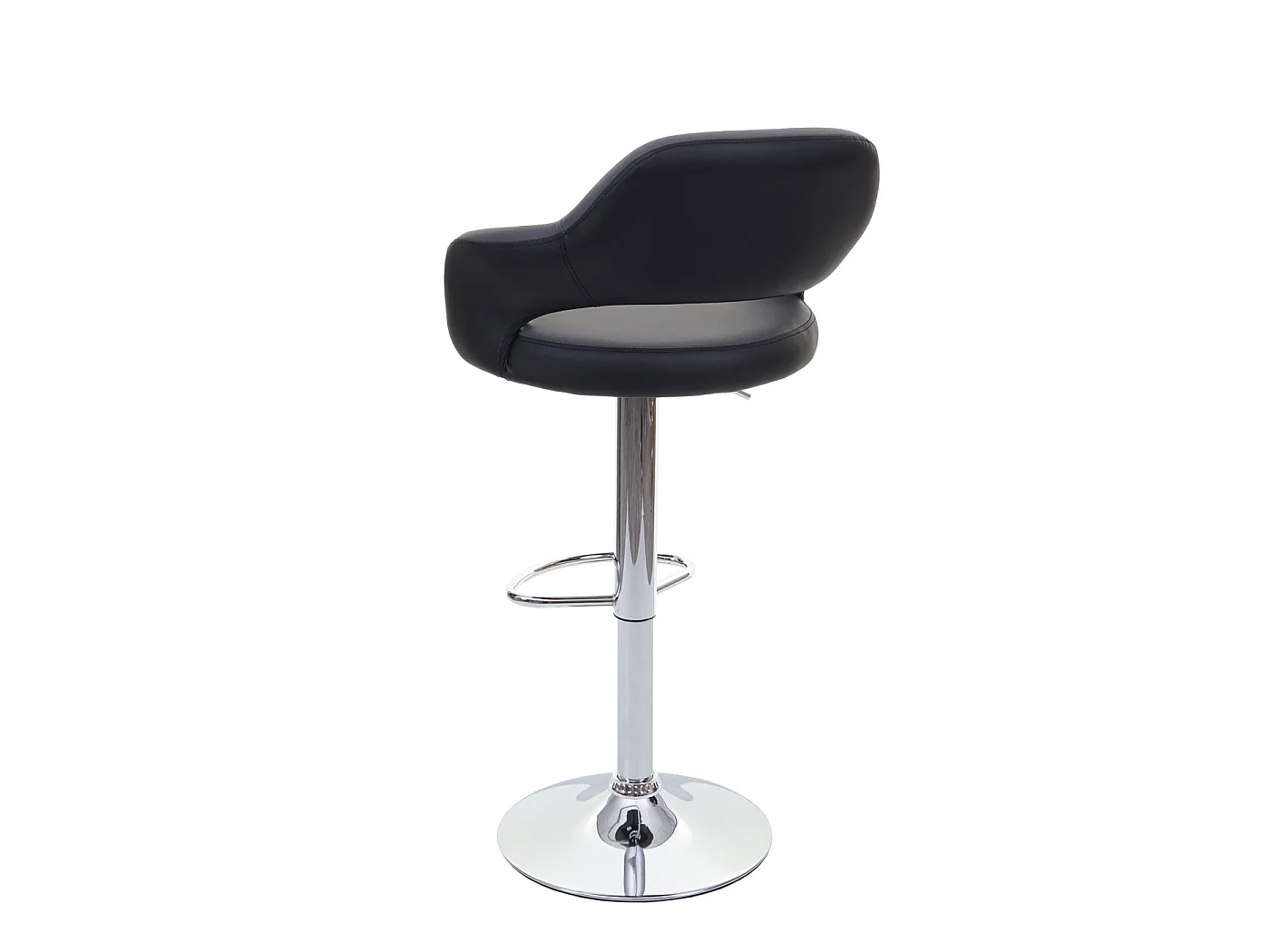 Taburete de bar MCW-F16,  gris-negro