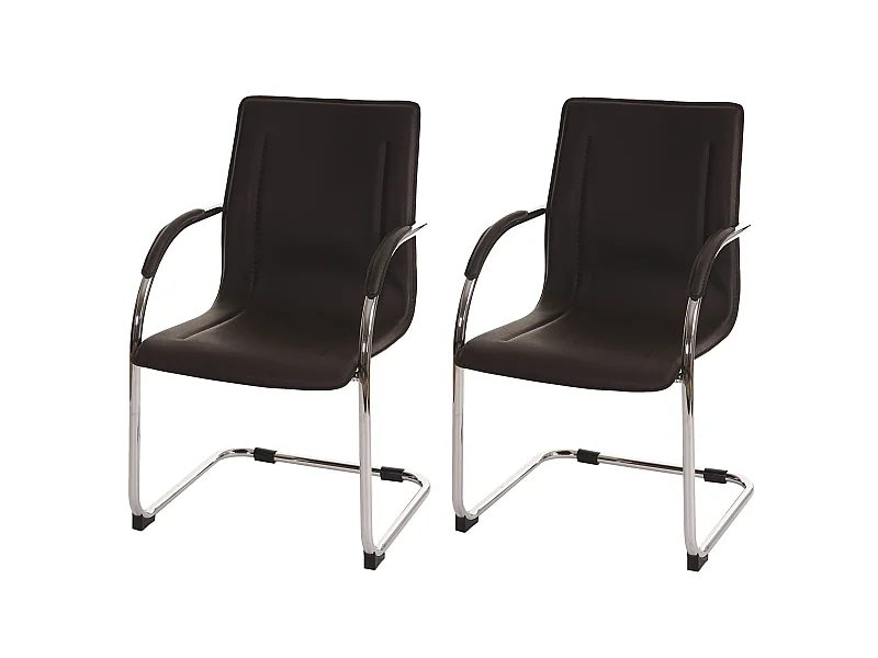 Eetkamerstoel Perm (set van 2),  bruin