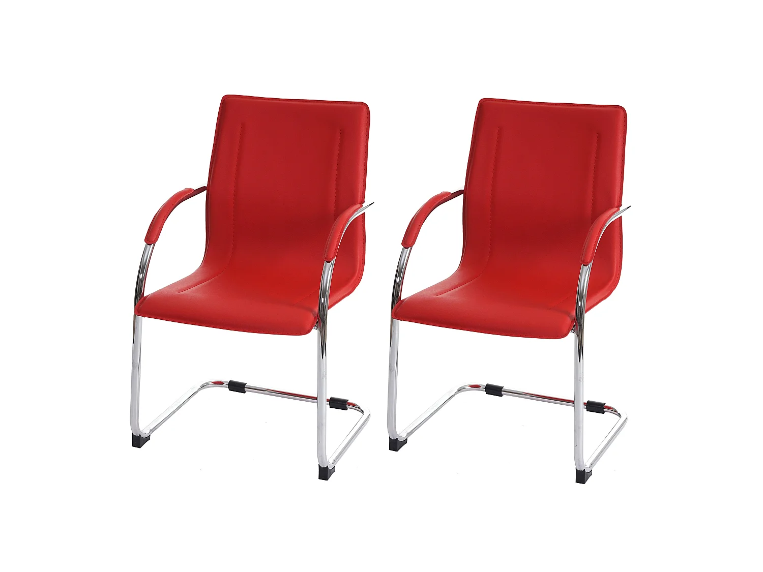 Eetkamerstoel Perm (set van 2),  rood