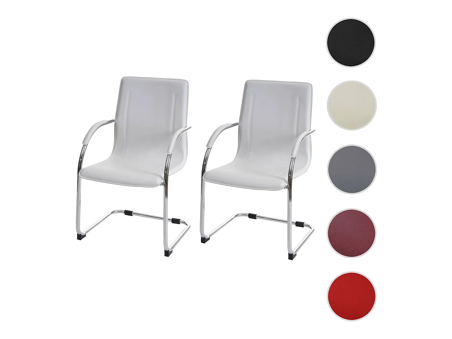Chaise de salle à manger Perm (lot de 2),  blanc