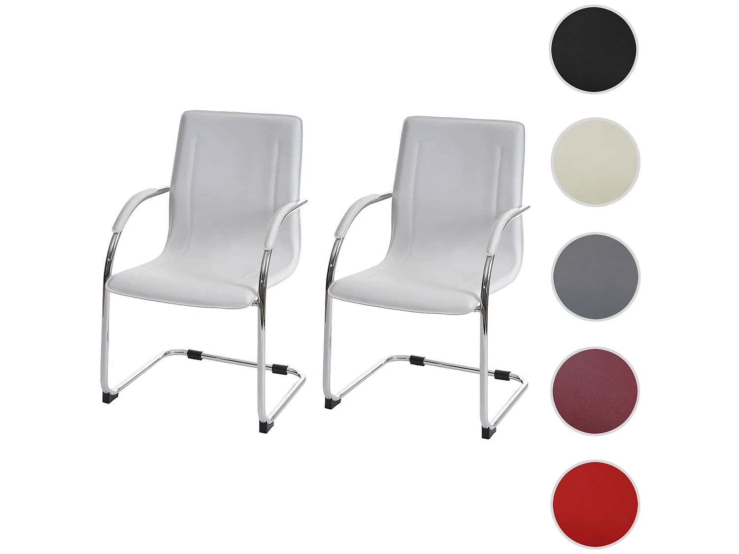 Chaise de salle à manger Perm (lot de 2),  blanc