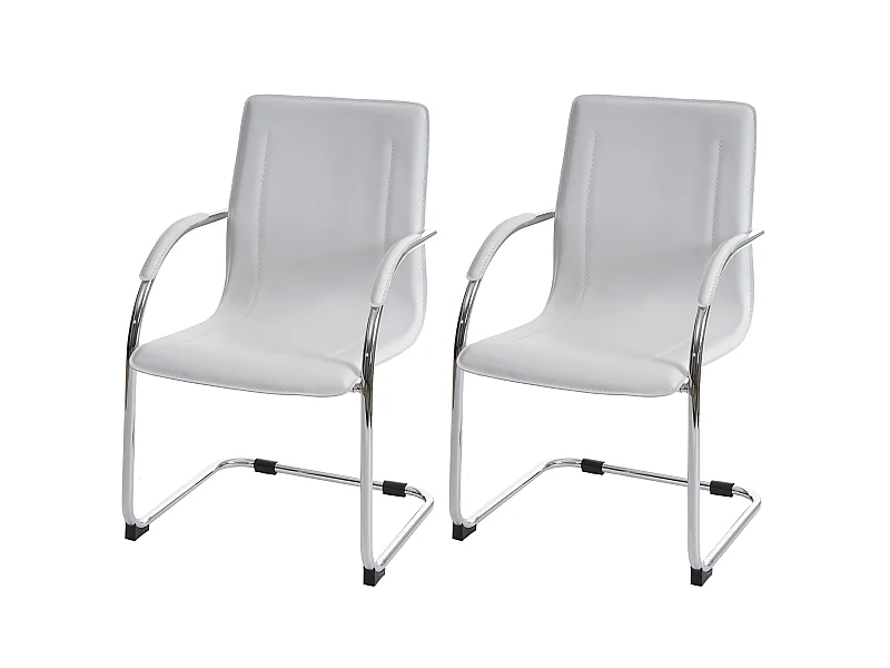 Chaise de salle à manger Perm (lot de 2),  blanc