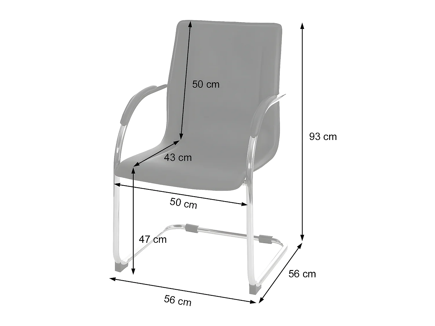 Chaise de salle à manger Perm (lot de 2),  noir