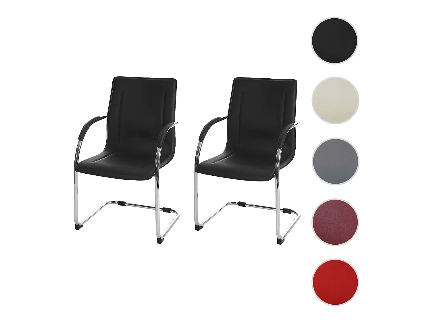 Chaise de salle à manger Perm (lot de 2),  noir