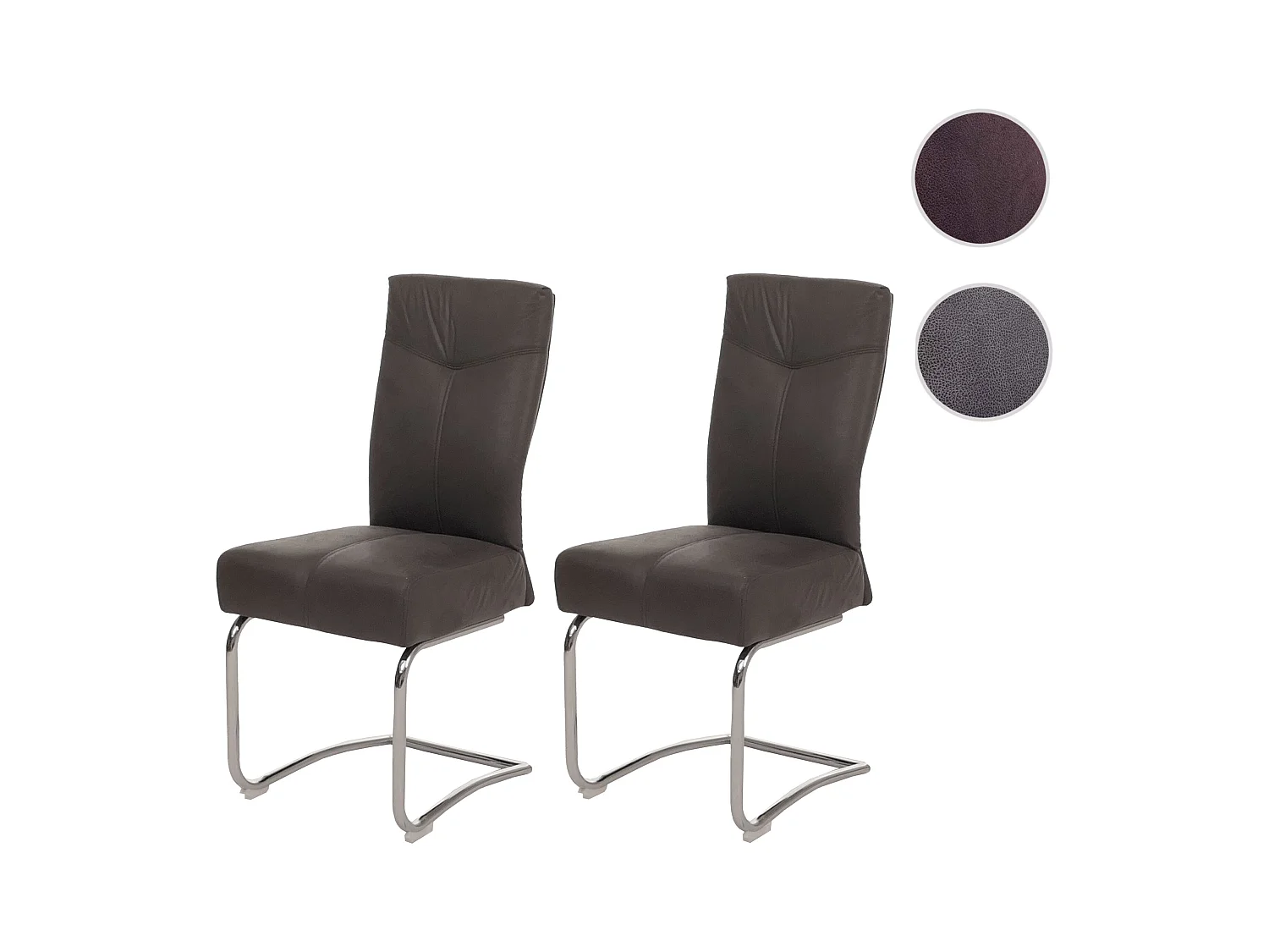 Chaise de salle à manger MCW-G56 (lot de 2),  gris