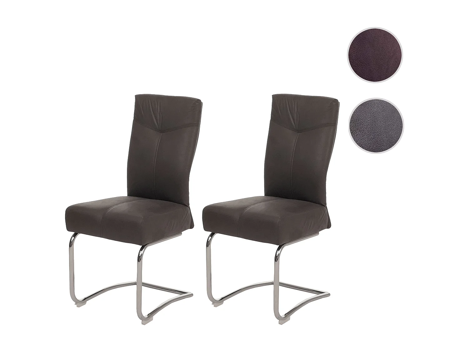 Chaise de salle à manger MCW-G56 (lot de 2),  gris