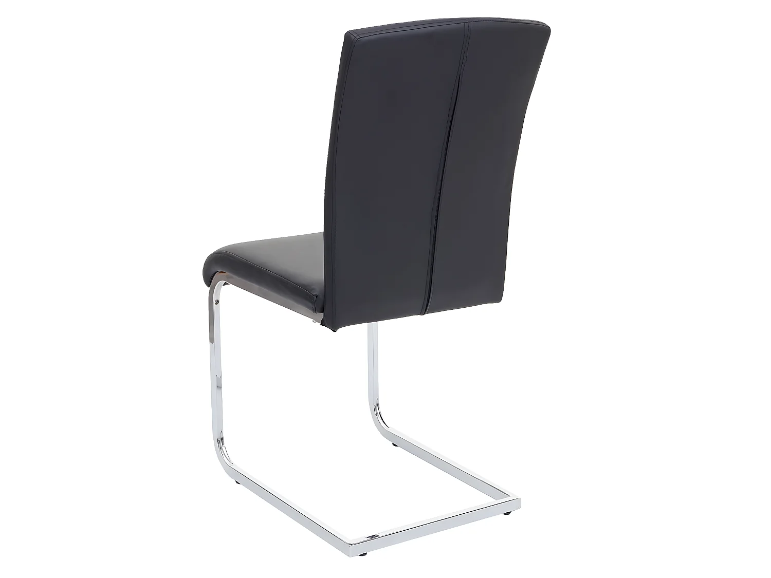 Esszimmerstuhl MCW-F36 (2er-Set), Kunstleder, schwarz