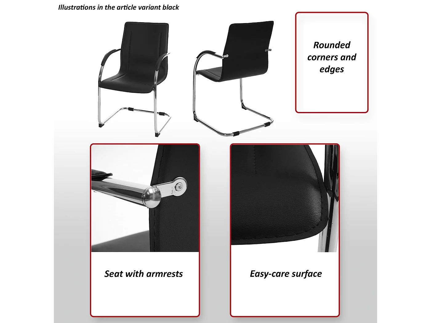 Silla de comedor Perm,  crema