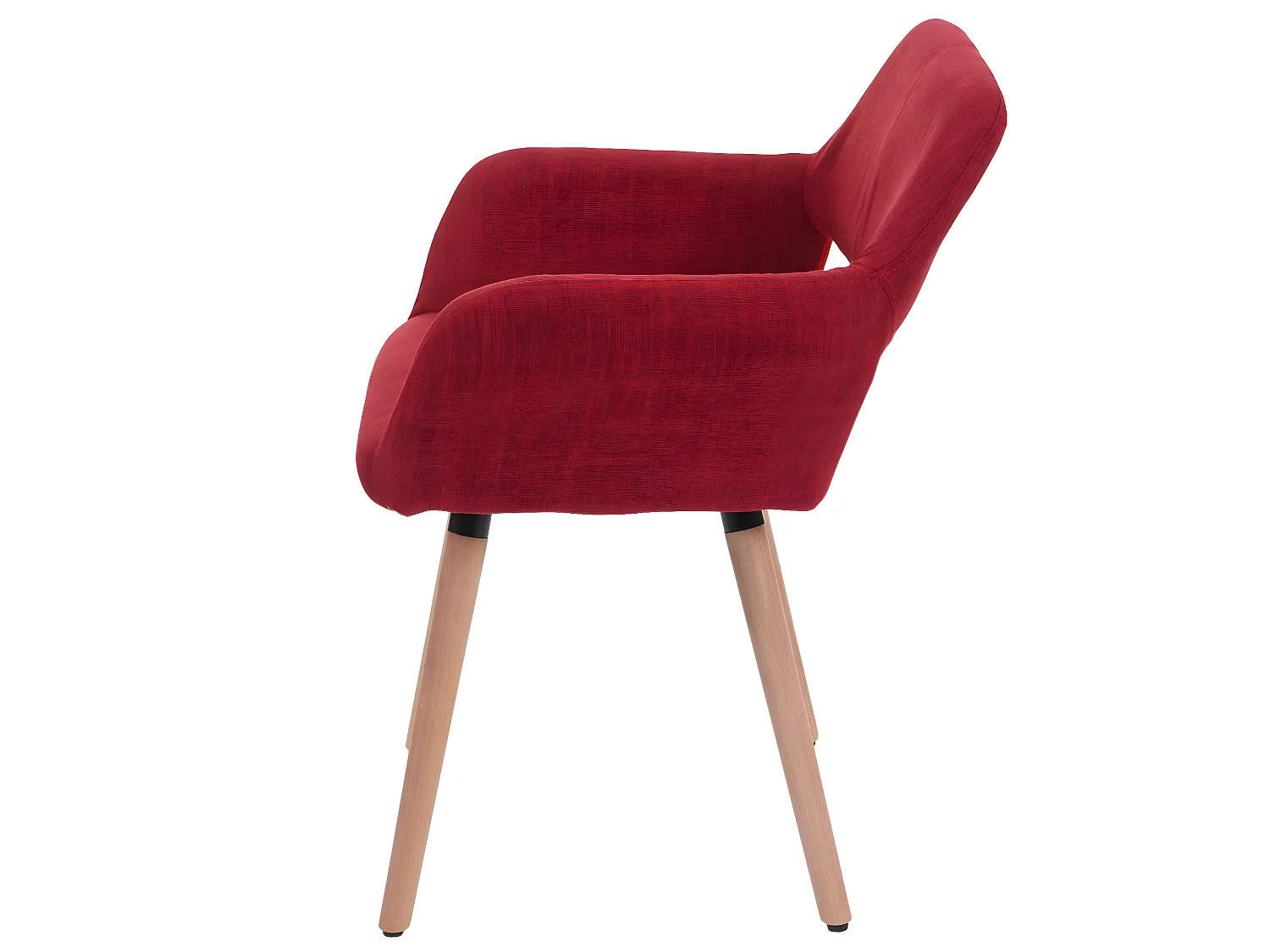 Esszimmerstuhl MCW-A50 II, Textil, purpurrot, helle Beine