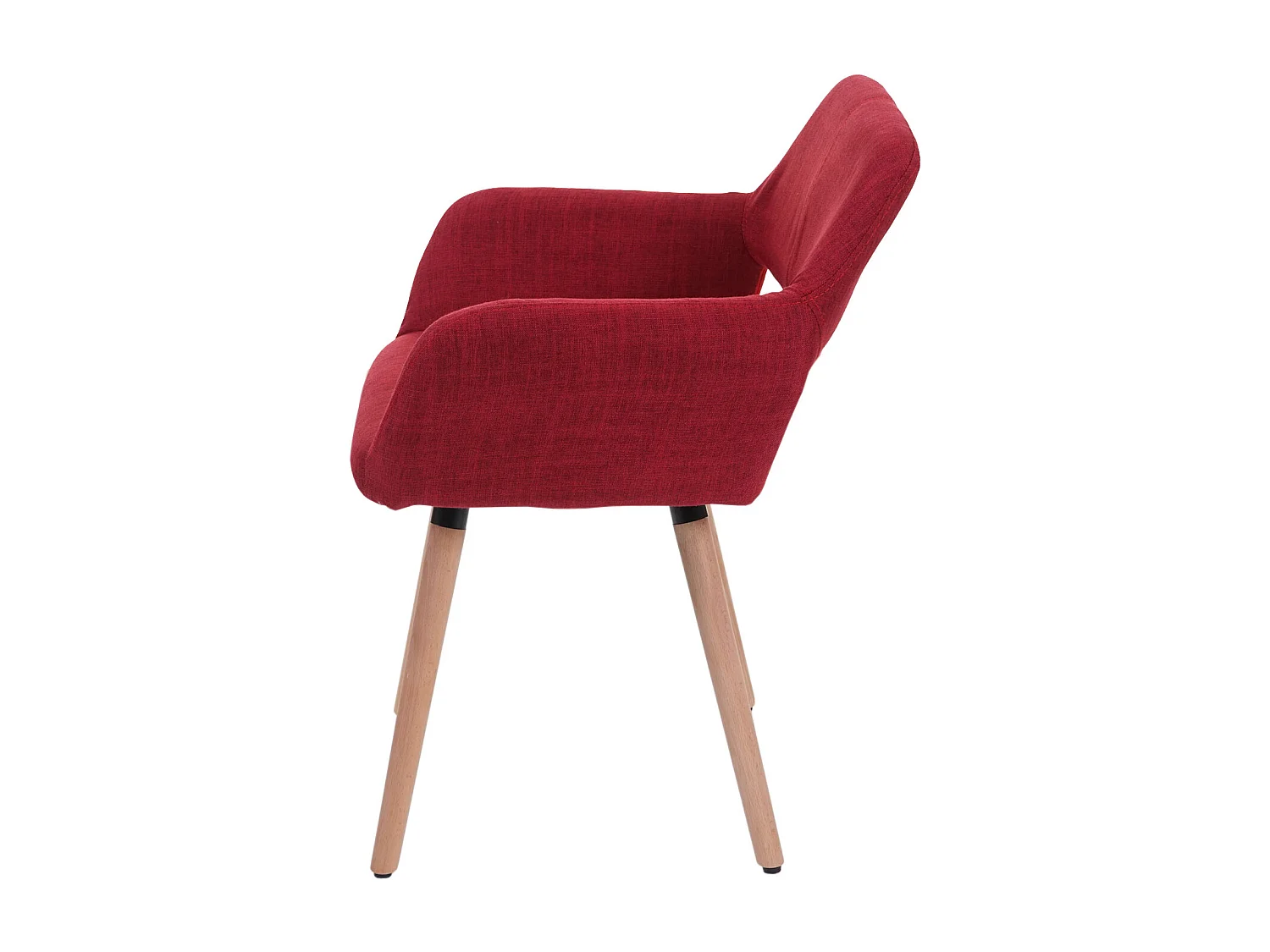 Chaise de salle à manger MCW-A50 II,  tissu, rouge pourpre