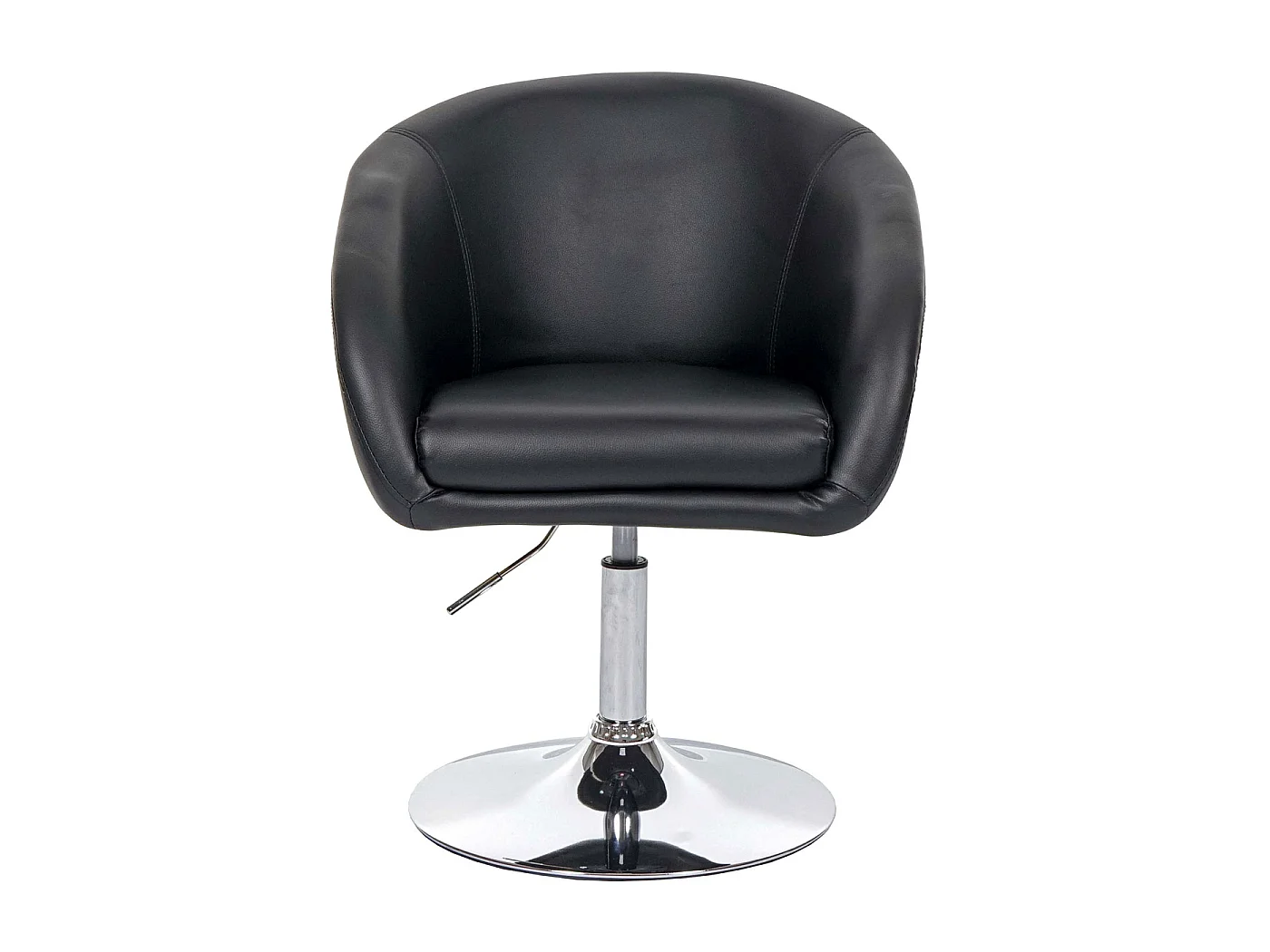 Krzesło do jadalni MCW-F19,  czarna sztuczna skóra