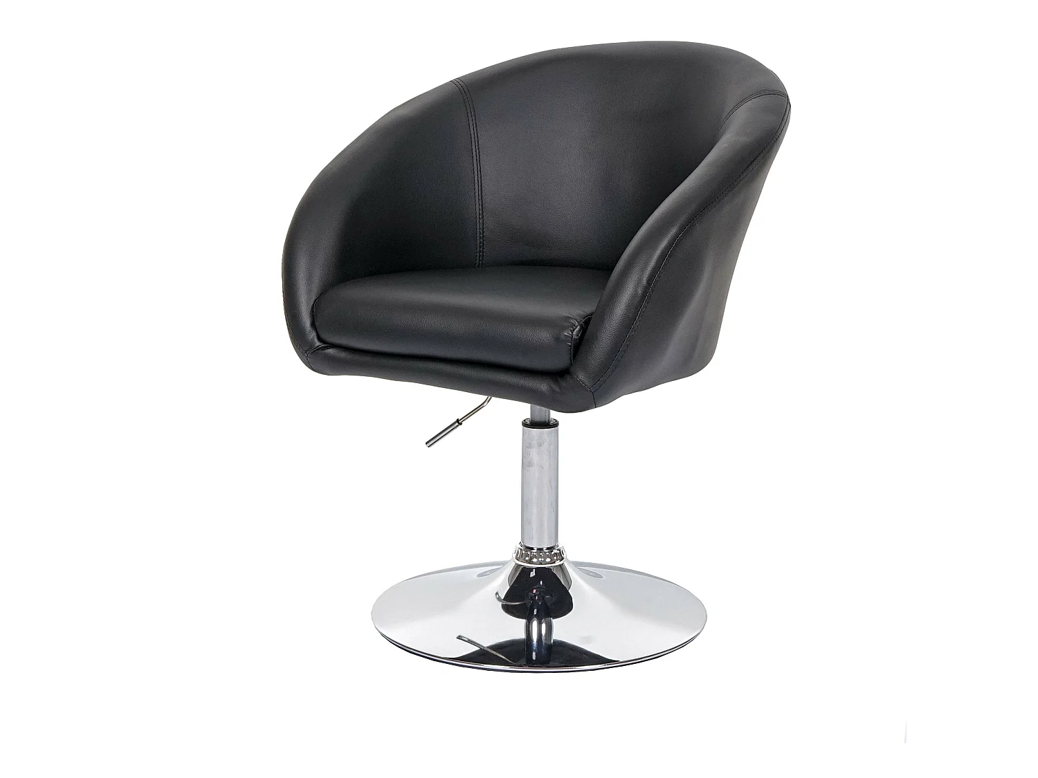 Chaise de salle à manger MCW-F19,  similicuir noir