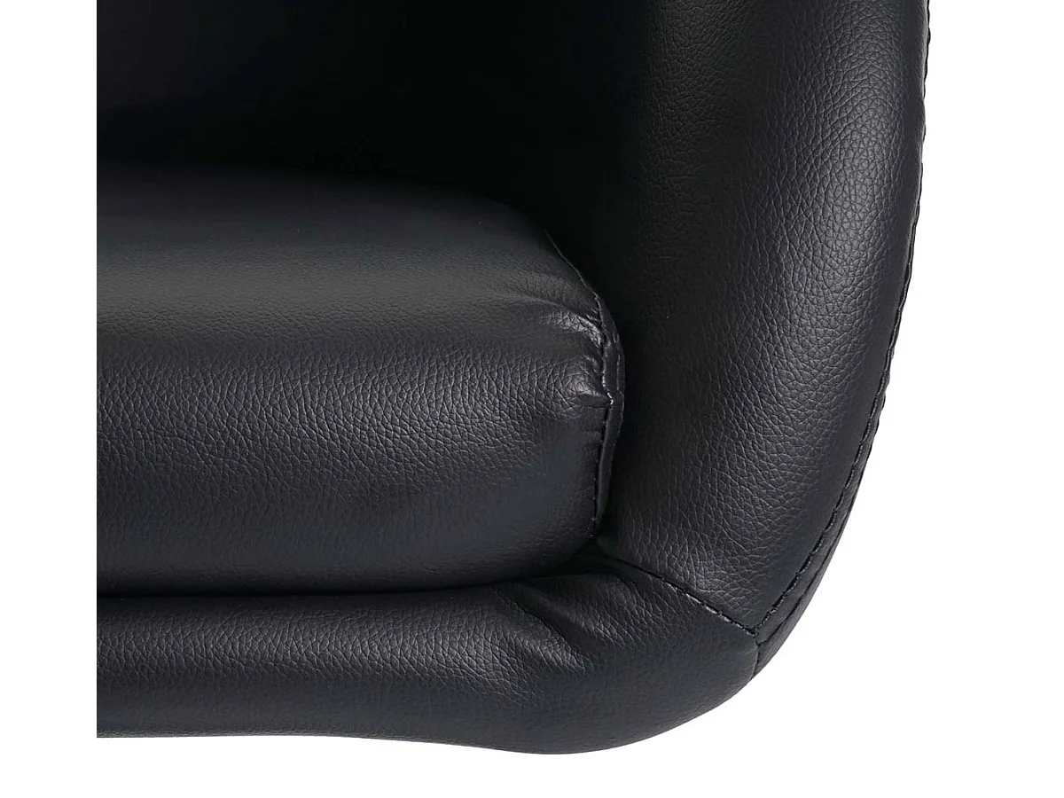 Eetkamerstoel MCW-F19,  kunstleer zwart