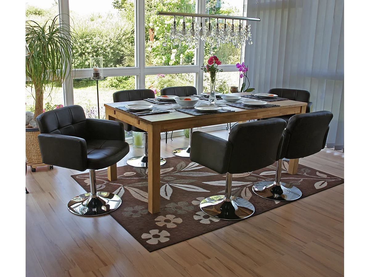 Chaise de salle à manger Houston (lot de 6),  marron