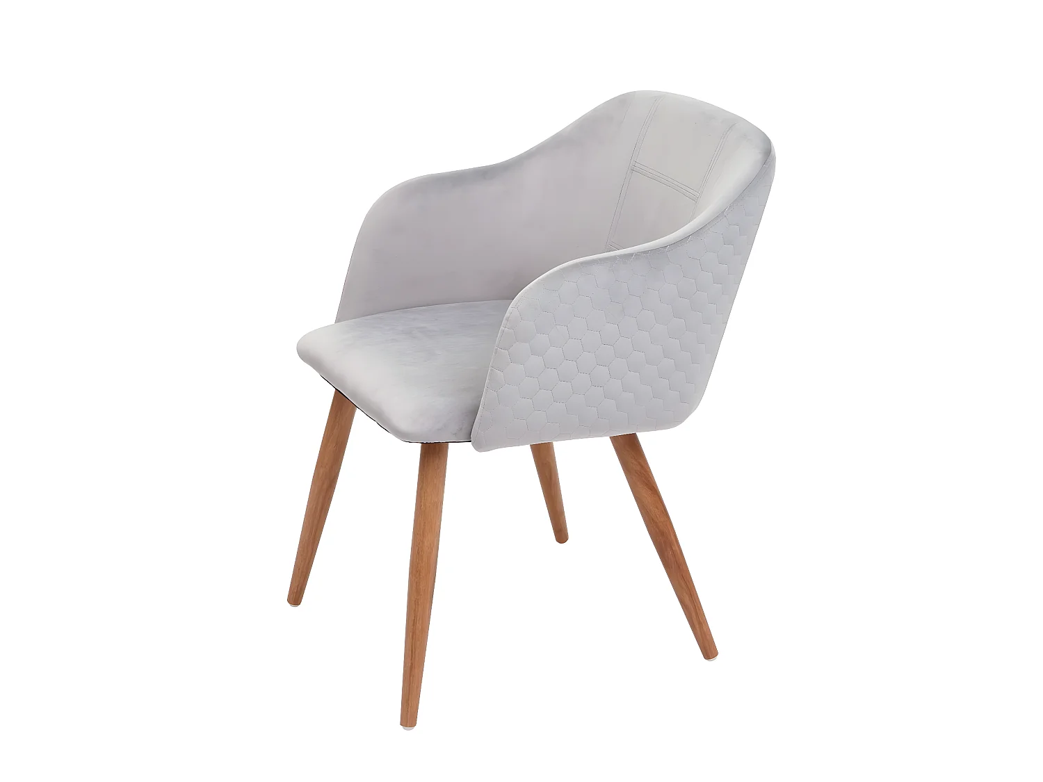 Chaise de salle à manger MCW-D71 (lot de 6),  velours gris clair